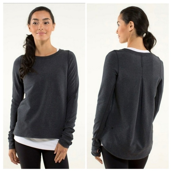 LULULEMON Exhilaration Pullover Sweatshirt Top in Charcoal Gray - Picture 9 of 9